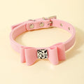 Soft Velvet Cat Collar Small Puppy Cat Dog Collars Bow Kitten Collar Bowknot Necklace