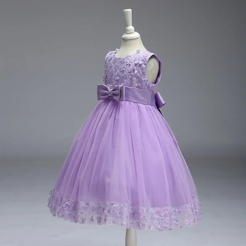 Summer Little Bridesmaid Dress For Girls Children Princess Dresses Elegant