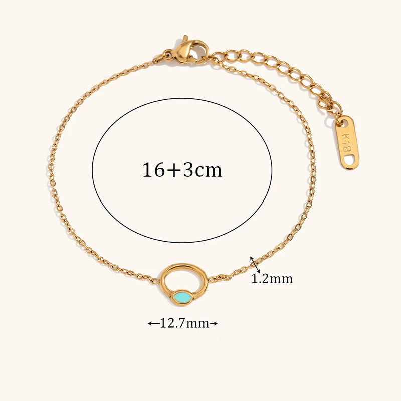 Dripping Zircon Flower Chain Bracelet Stainless Steel Women's Bracelet Waterproof Jewelry Gift