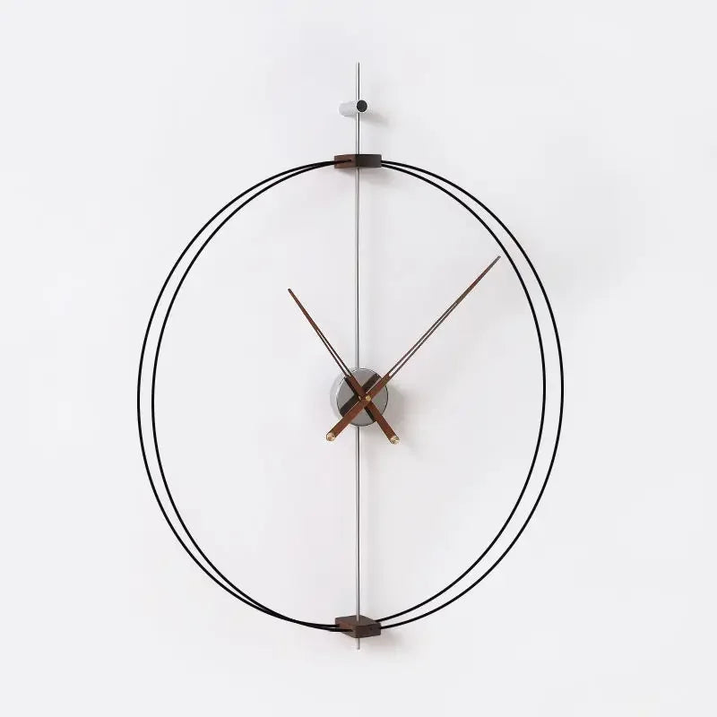 Minimalist Wall Clock Creative Luxury Art Clocks Solid Wood Pointer Wall Clock Silent Movement Clocks