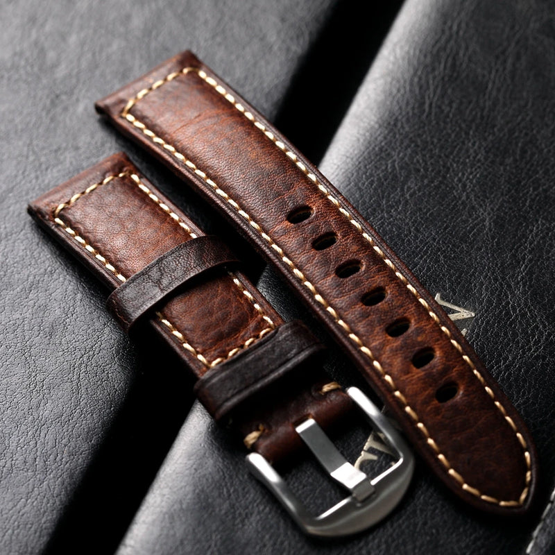 Handmade Head Layer Italian Leather Strap Vintage Men's Thickened Genuine Leather