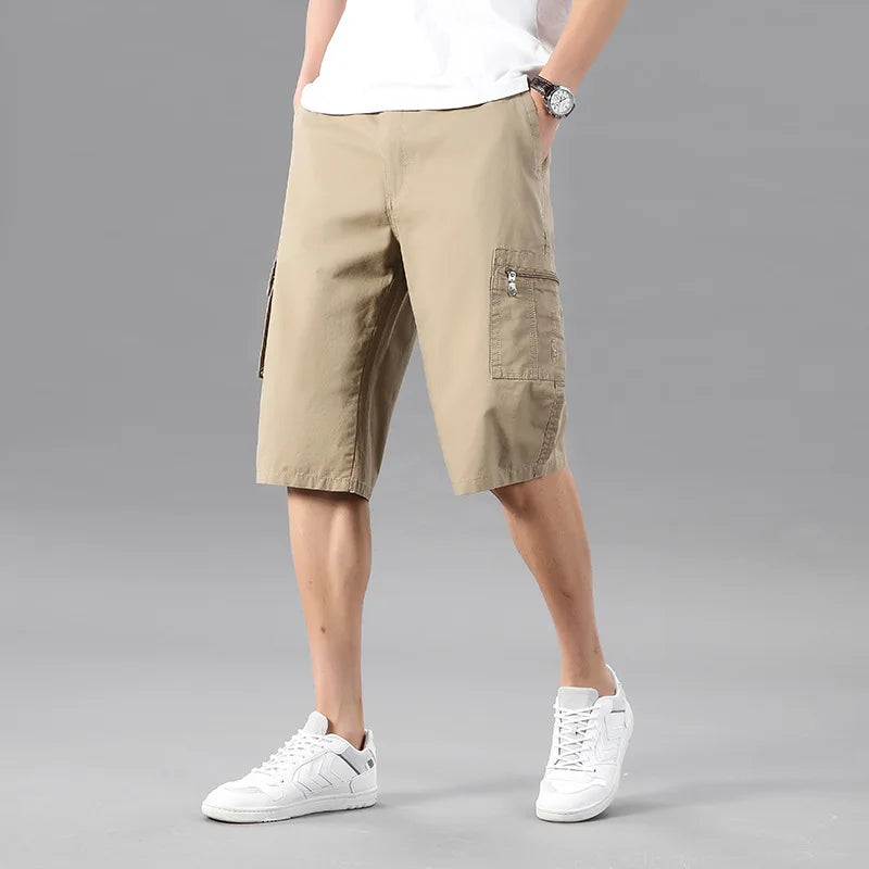 Summer Cargo Shorts Men Casual Shorts Breeches Loose Boardshorts