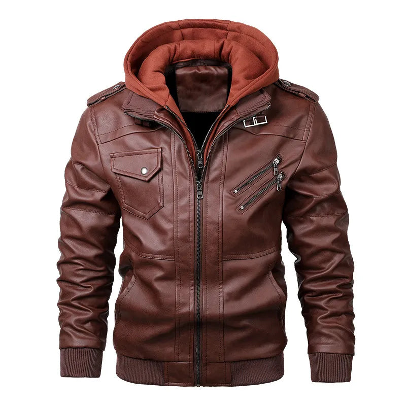 Men's Leather Jackets Autumn Casual Motorcycle Jacket Biker Leather Coats Brand Clothing