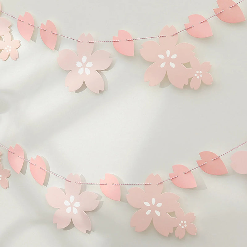 1PC Cherry Blossom Pink Flag Party Decoration Room Wall Layout