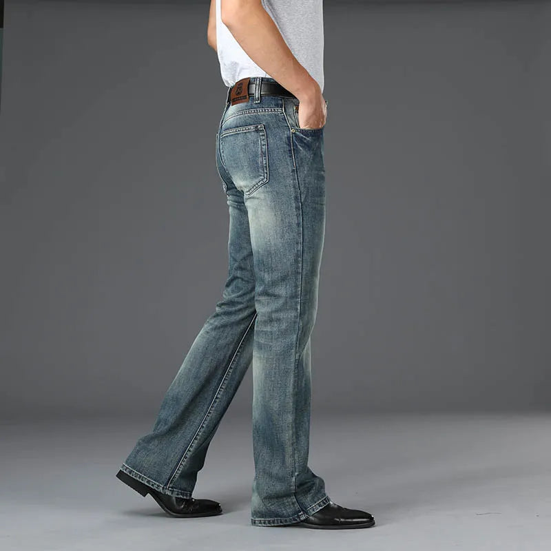 Men's Flared Jeans High-Quality Loose Wide-Leg Casual Pants