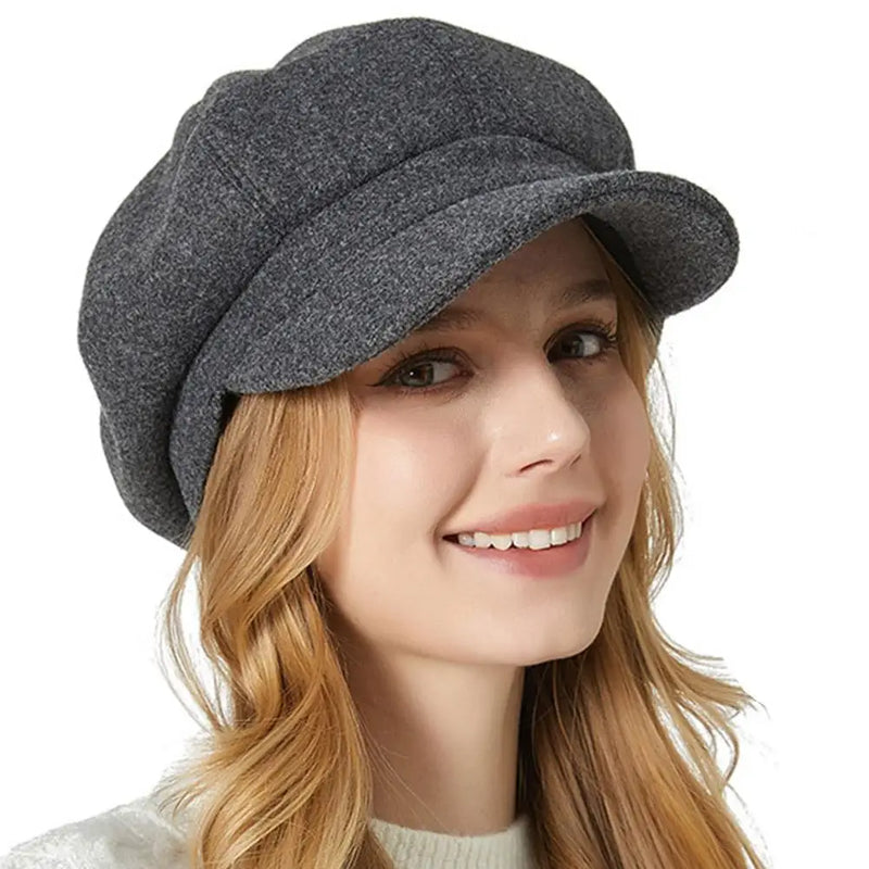 Woolen Beret Autumn And Winter Outdoor Hat Windproof