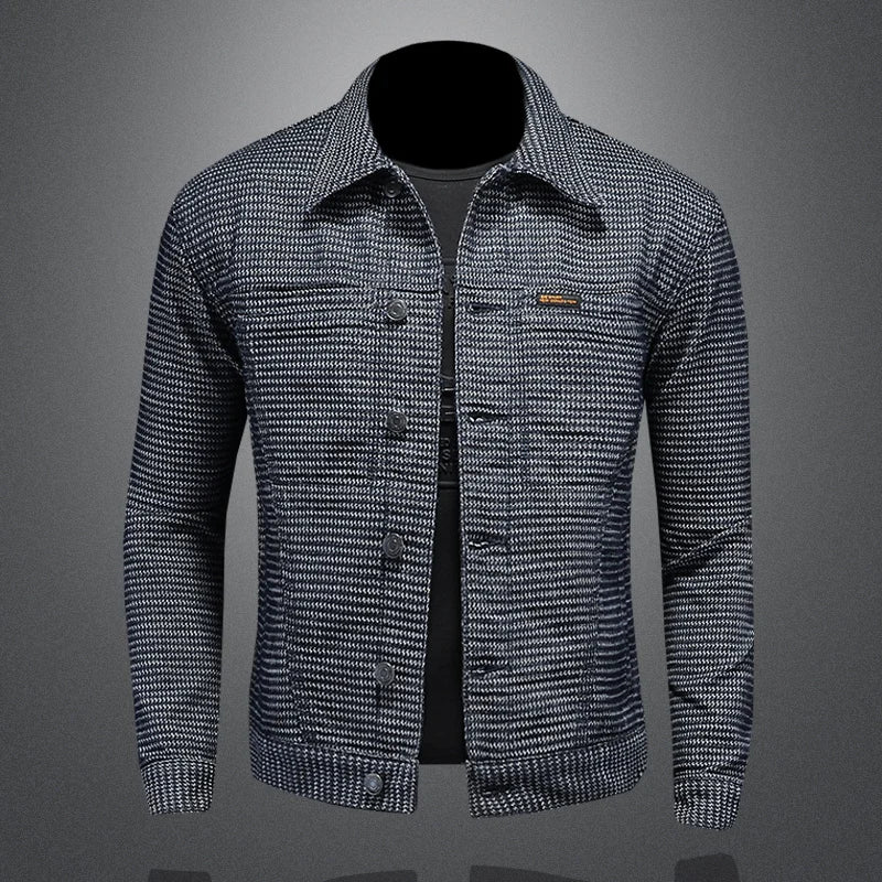 Casual Custom Denim Fabric Jacket Top Men Spring