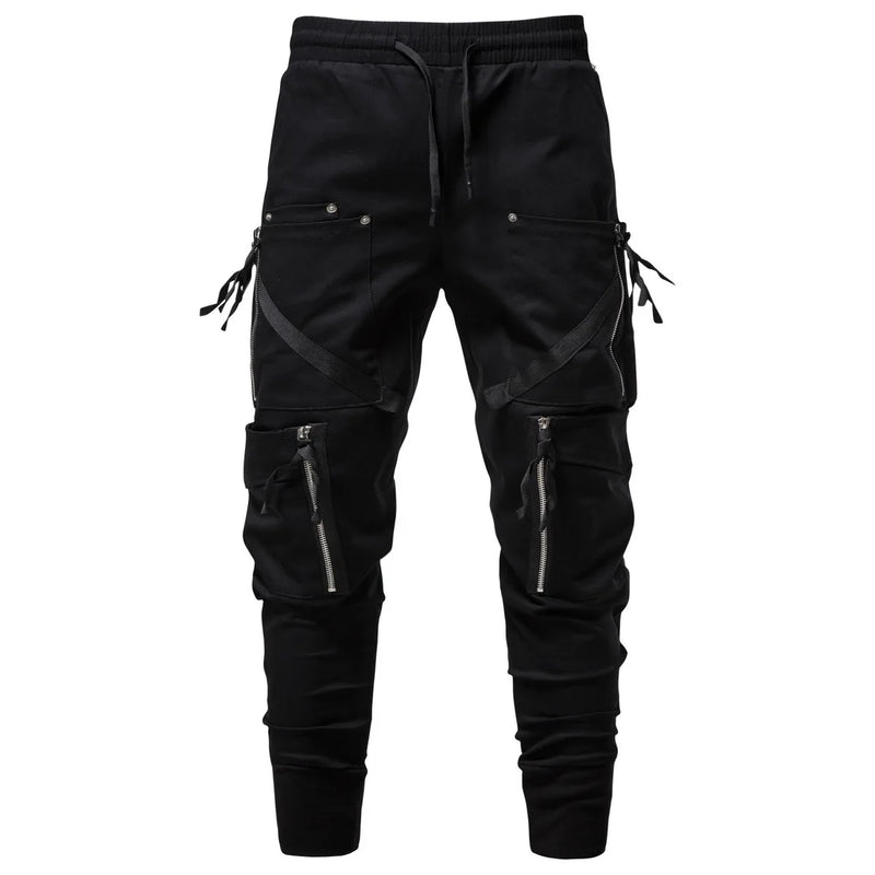 Men's Streetwear Multi-Pocket Cargo Pants Men Casual Side Pockets