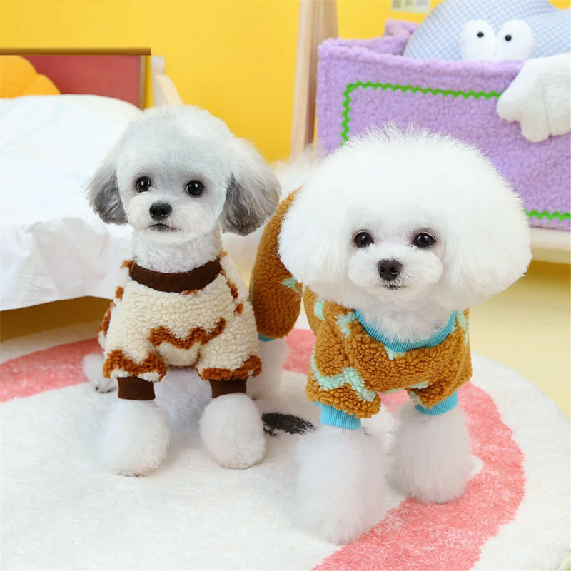 Wave Dogs Hoodies Four Legged Puppy Clothing Warm Pajamas Towable Small Dogs