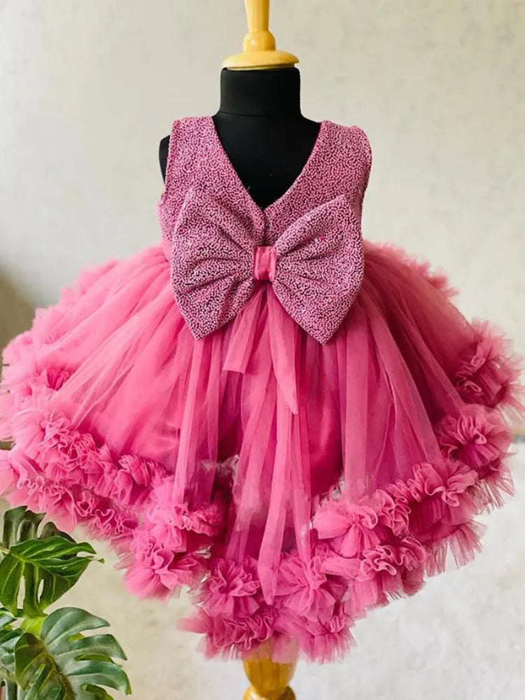 Children's Princess Ball Gown Wedding Birthday Party Christening Prom Girls Dresses Bridesmaid Dresses