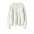 Thickened Cashmere Sweater Women Round Neck Loose Pure Cashmere Sweater Winter