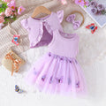 Summer Set Infant Girl Clothes Newborn Butterfly Dress Baby Clothing