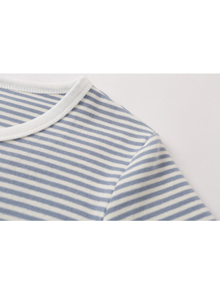 Retro Slim Striped Tees Summer Ladies Casual Female Knitted Short Sleeves Top