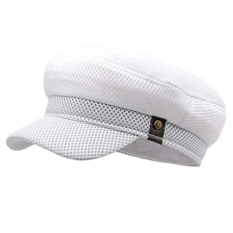 Summer mesh Cap Military Hat Flat Hats Male Female Army Sun Hat