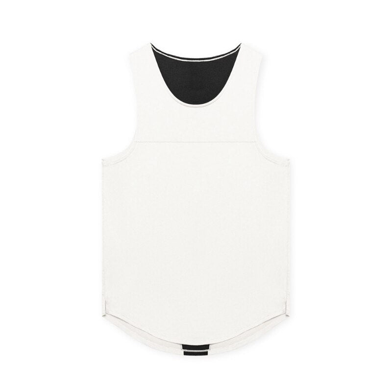 Summer Men Stretch Sleeveless Vest Men Gym