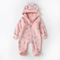 Baby Cute Little Bear Romper Outwear Baby Soft Flannel Romper Christmas Jumpsuit