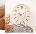 Simple clock wall clock Living room net red Modern cream transparent clock