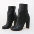 Ankle Boots Women Round Toe Heeled Shoes Winter Style Custom