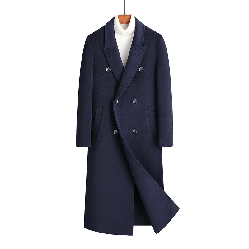 Wool Coats Men Winter Woolen Overcoat Outwear Warm Windbreaker Jacket