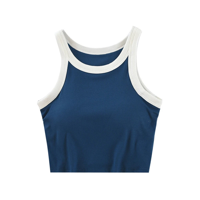 Women's Bra Tank Top Tanks Cropped Camisoles Camis Sando Singlet Vest Sleeveless Sexy Casual