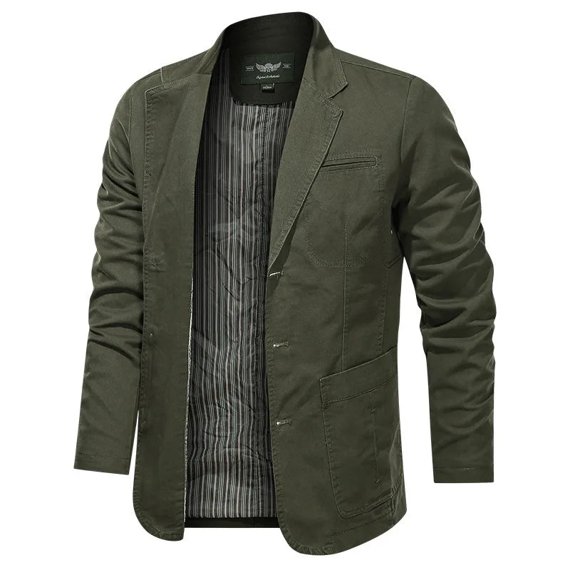 Men Jacket Elegant  Gentleman Lapel Loose Casual Slim Fit