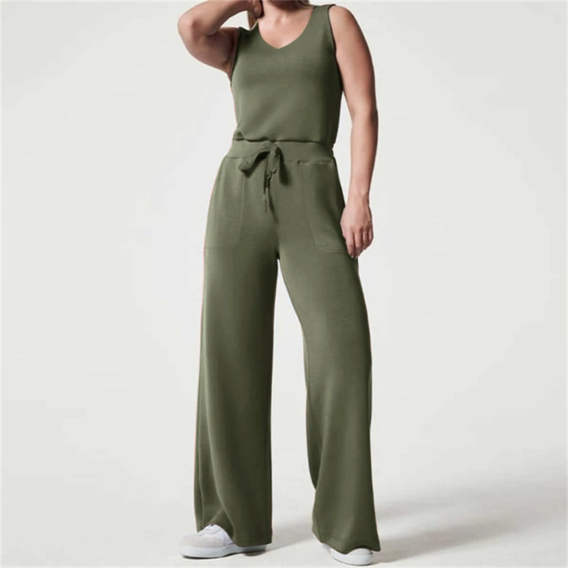 Casual Slim Knitted Women Jumpsuit Soft Loose Romper Overalls Lady Elegant Bodysuits