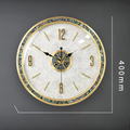 Luxury Brass Clock for Living Room Decoration Shell Wall Clock Decor