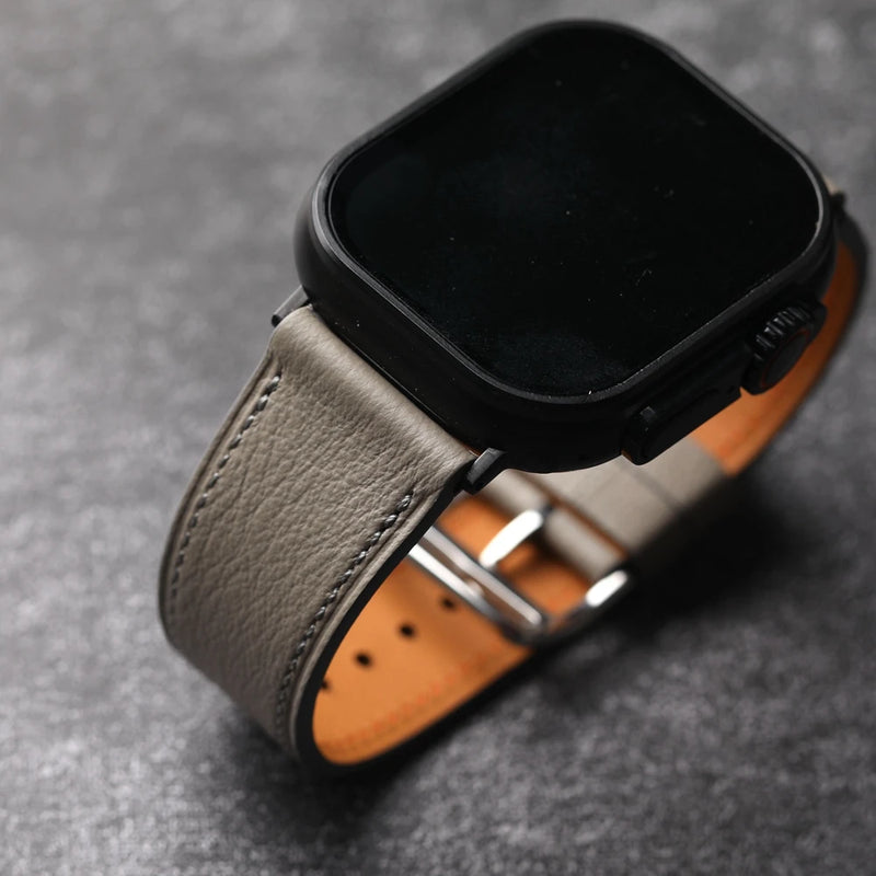 Handmade Head Layer Leather Strap For Apple Watch