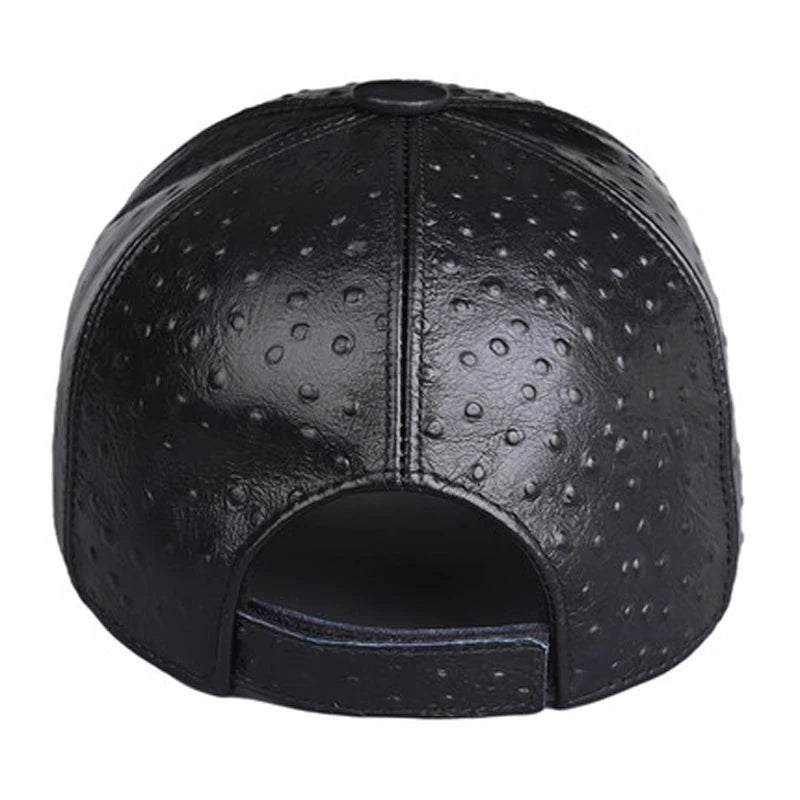 Winter Hat Men Dots Embossed Baseball Cap Male Thin Warm Young Hip Pop