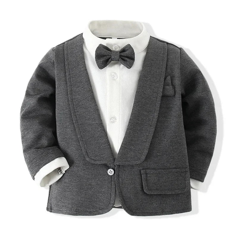 Children Clothing Gentlemen Dress Boys Suit Two-piece Set Kids Clothes for Boys Baby Boy Clothes Sets