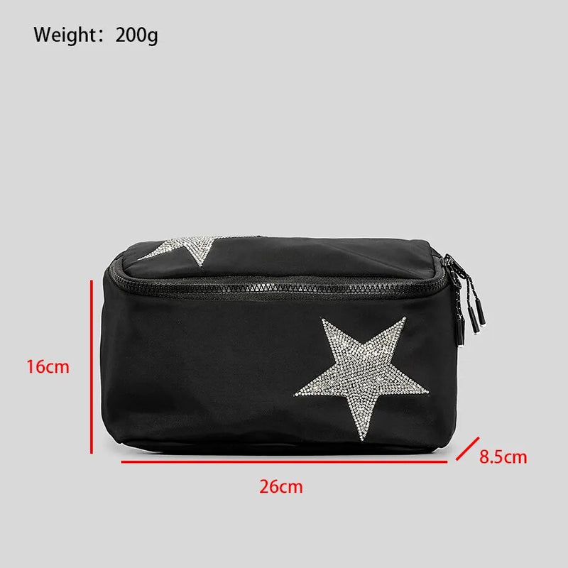 Casual Diamonds Stars Pattern Crossbody Bags for Women Designer Canvas Shoulder Bags Luxury