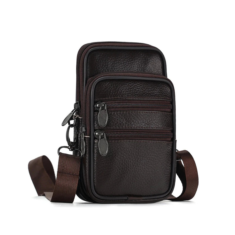 Men Leather Shoulder Bag Designer Crossbody Bag for Male Travel Sling Bags Casual Waist Pack