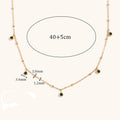 Zirconia Bead Chain Stainless Steel Women's Necklace Plated Waterproof Jewelry Gifts