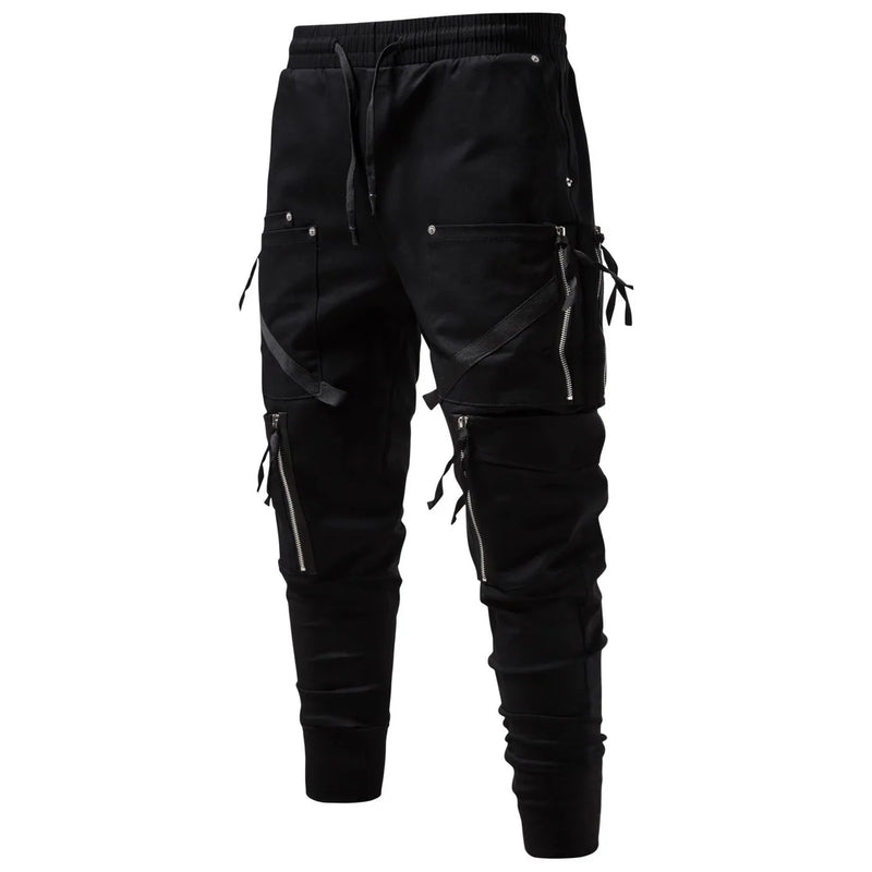 Men's Streetwear Multi-Pocket Cargo Pants Men Casual Side Pockets