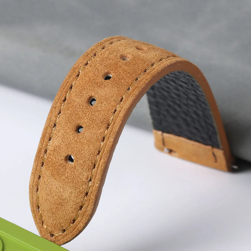 Vintage Leather Watch Band Strap Stitching Watchband