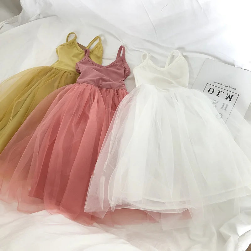 Kids Dresses for Girls Summer Lush Puffy Elegant Princess Party Dress Child Clothing