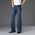 Men Boutique Flared Jeans High Waisted Elastic Loose Casual Pants