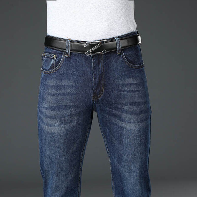 Mens Flared Jeans Boot Cut Leg Flared Male Designer Classic Denim Jeans High Waist Stretch Loose Flared Denim Jeans