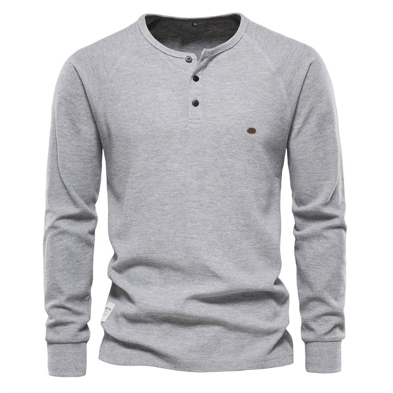 Men New Autumn Pullover Soft Sweater Mens Pure O-Neck Sweaters Button Pullovers Warm Slim Fit Male Clothing