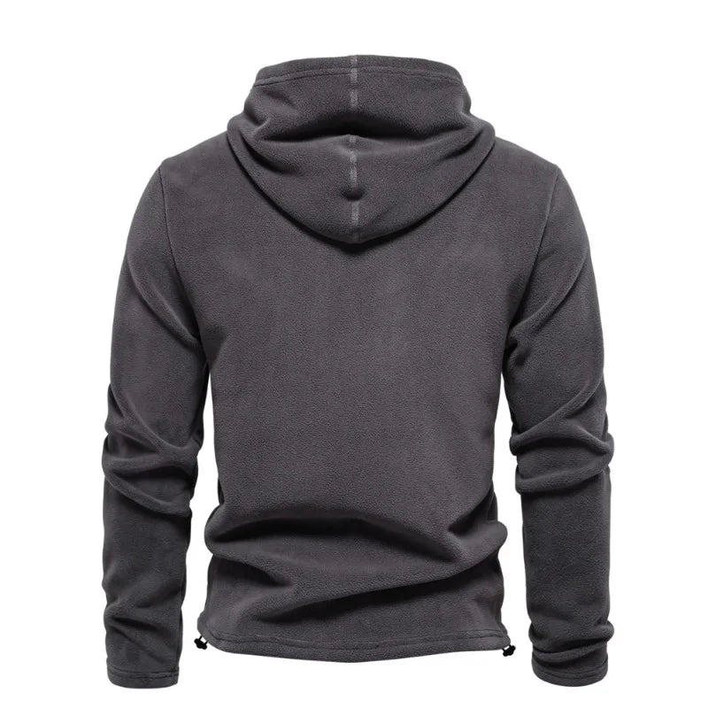 Autumn Men Polar Fleece Pullover Hoodies Loose Sweatshirts Hooded Casual Sweatshirts