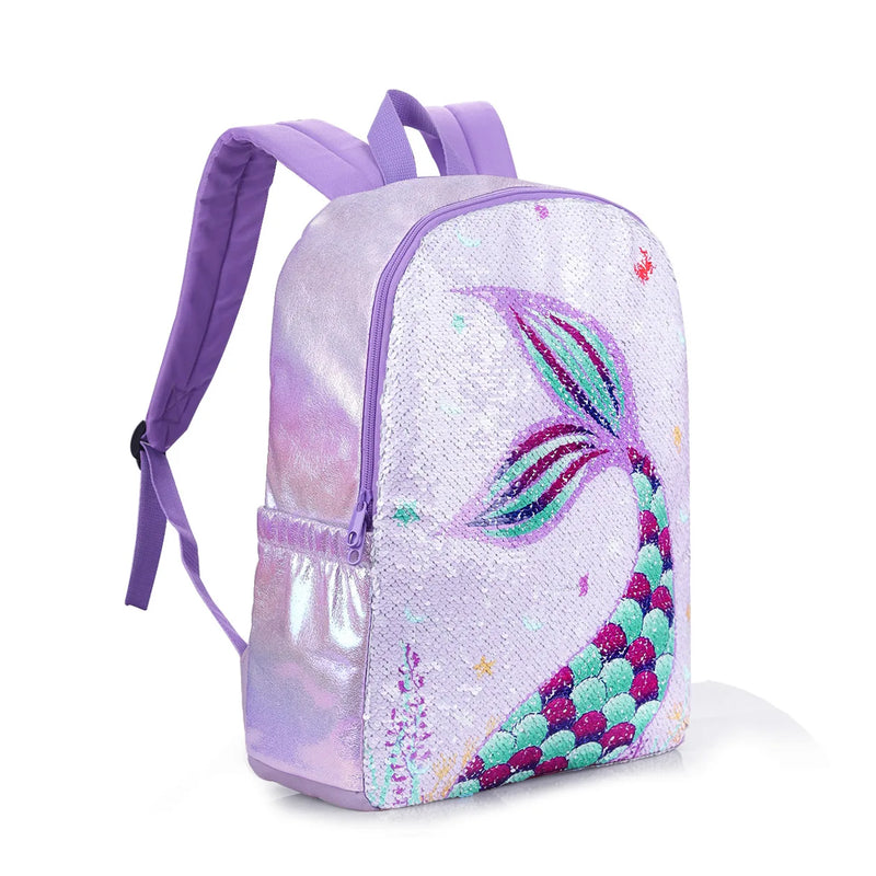 Sequins Girls Schoolbags For Primary School Students Backpacks Kids Mermaid Knapsack Children Fishtail Packsack