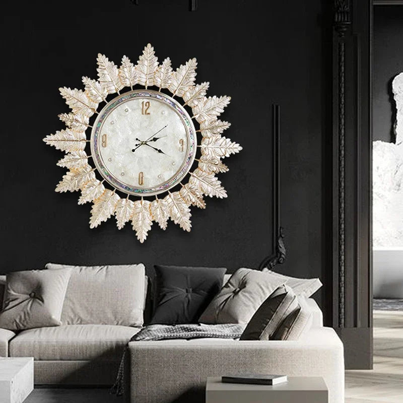 shell wall clock creative clock Home decoration wall clock Modern simple home living room quiet