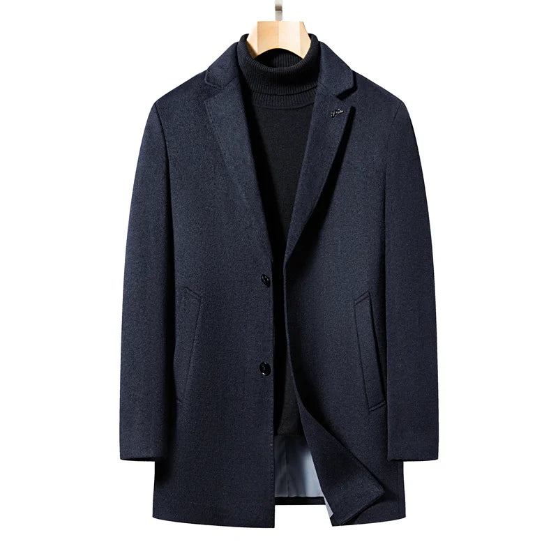 Wool Coat Men Business Casual Trench Coat Coat Coat Wool Coat Men Thick