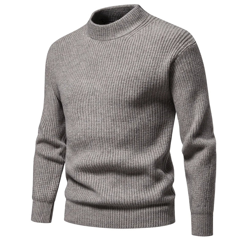 Men Sweater Long Sleeve Basic Tops Casual White Pullovers Warm Knitwear Autumn Pullover