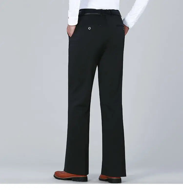 Spring Summer Men Slim Fit Elastic  Solid Men's Casual Thin Pants