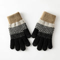 Women's Knitted Gloves Cycling Gloves Warm Thickened Anti Cold Touch Screen Finger Count