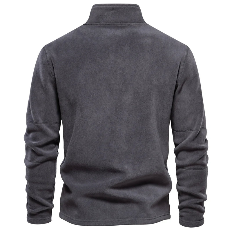 Thicken Warm Fleece Jacket for Men Zipper Neck Pullover Men's Sweatshirt Soft Shell Mens Jacket