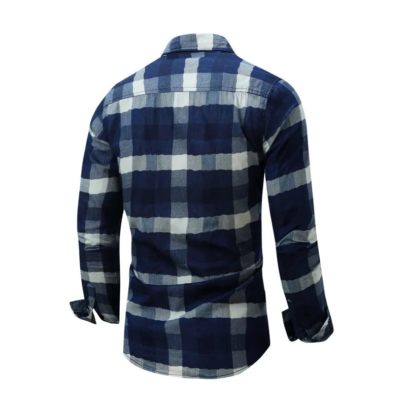 Shirts For Men Long Sleeve Plaid Shirt Male Shirt Casual Shirts