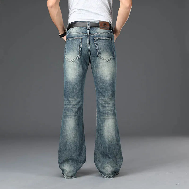 Men's Flared Jeans High-Quality Loose Wide-Leg Casual Pants