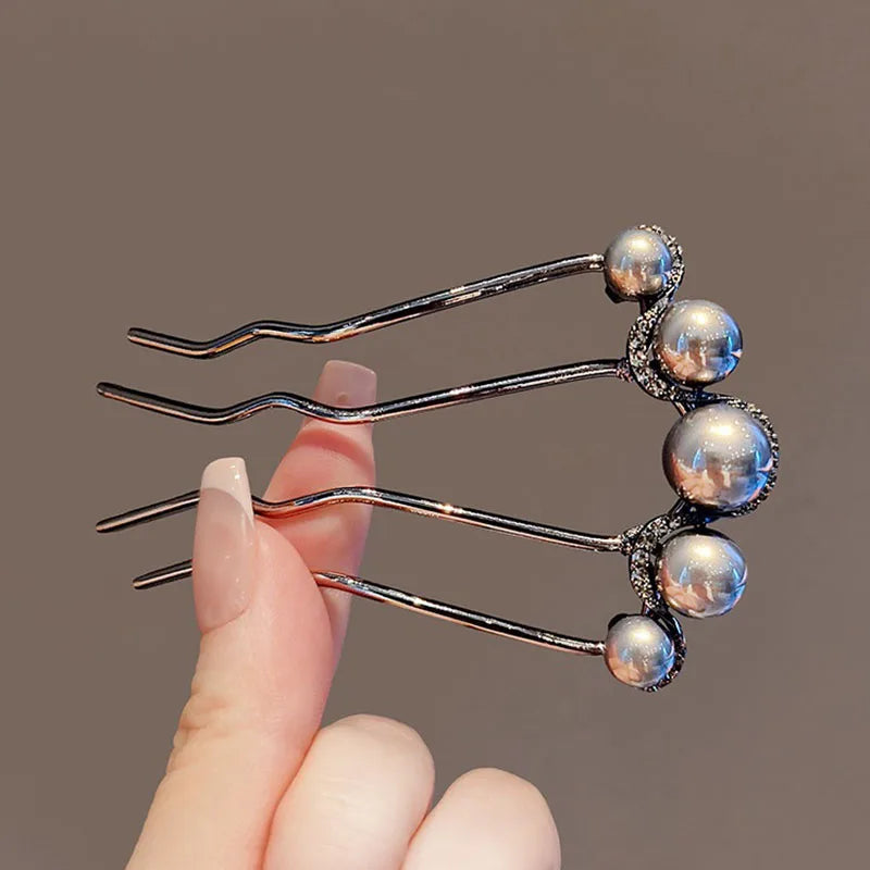 Hair Stick Women Elegant Simple Pearl Hair Clip Pins Hairpin Headwear Hair Accessories Gifts